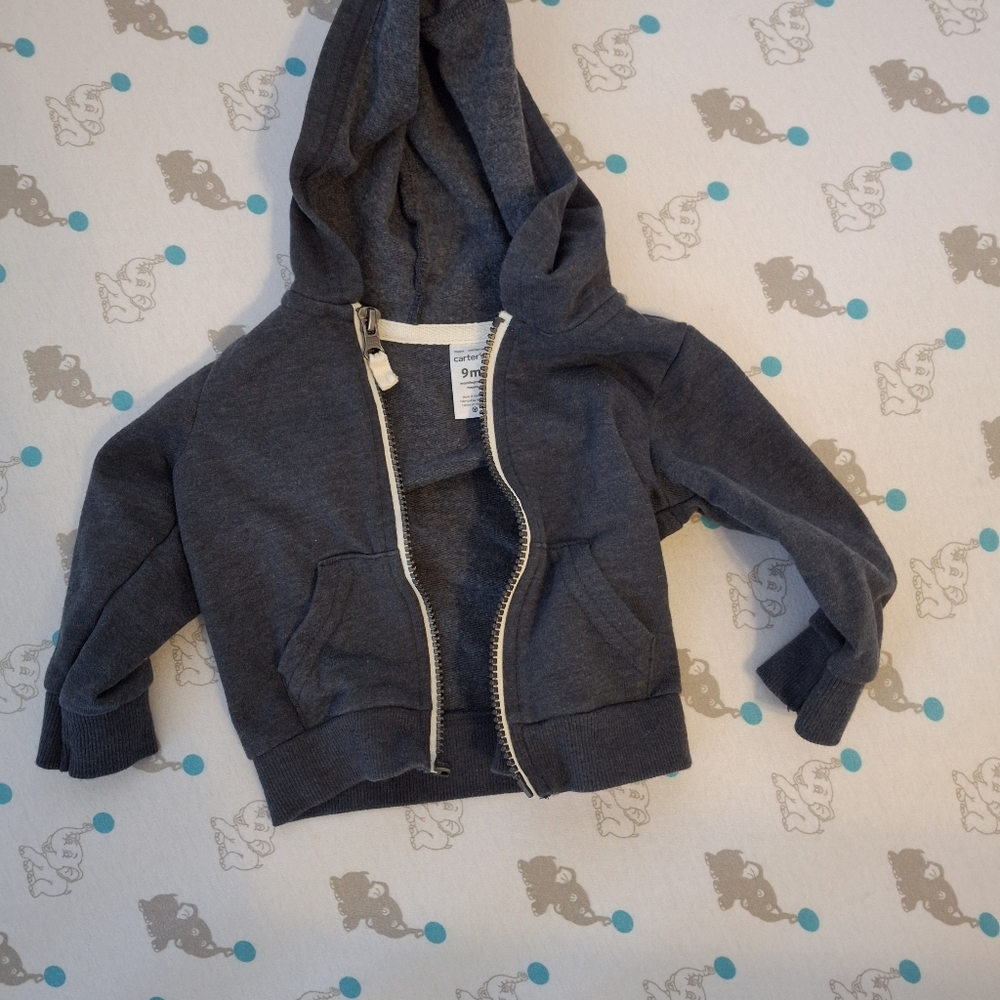 Carter's 9 month zip up jacket, navy blue, never used